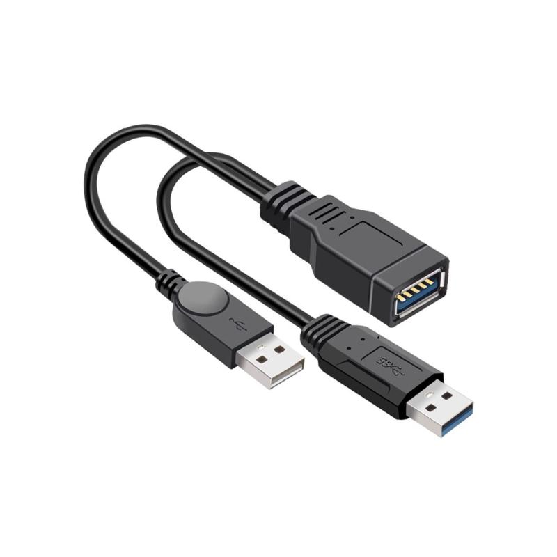 

USB3.0 Fast Data Transfer Cable with Two USB2.0 Port PVC and Metal Texture for Additional Power and Stable Connection 1