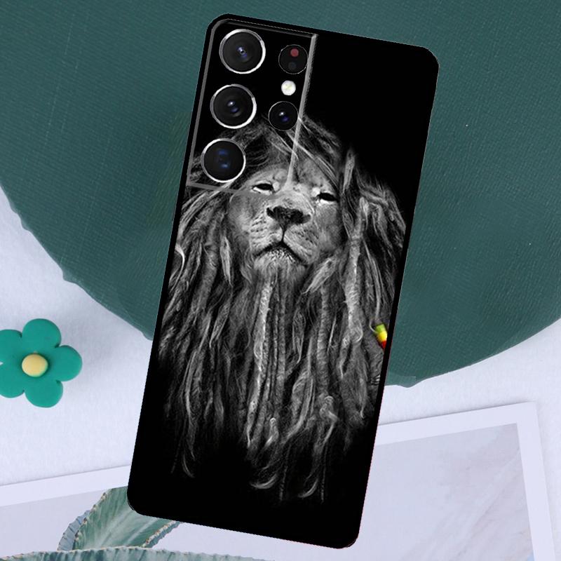 Rasta Lion Reggae Bob Marleys Case For Samsung Galaxy S24 S23 Ultra S22 Plus S20 S21 FE Note 20 10 S8 S9 S10 Plus Cover
