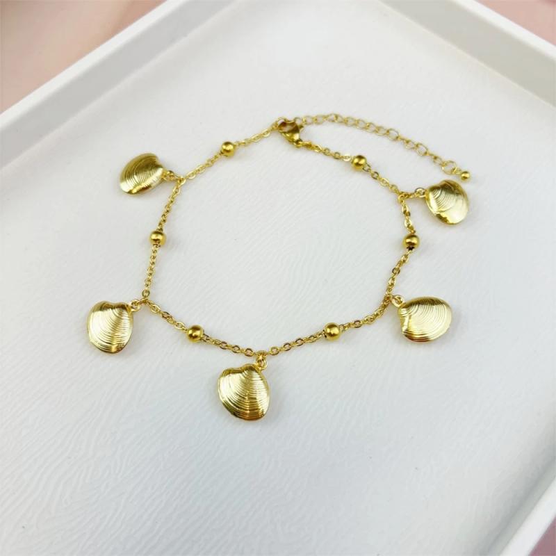 

1 шт. Модный браслет на ногу из нержавеющей стали, подвеска в виде морской звезды, дельфина, ракушки, тропической рыбки, браслет на ногу в океанском стиле