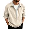 Men's Long Sleeve Pullover Shirt for Spring and Fall Casual Wear