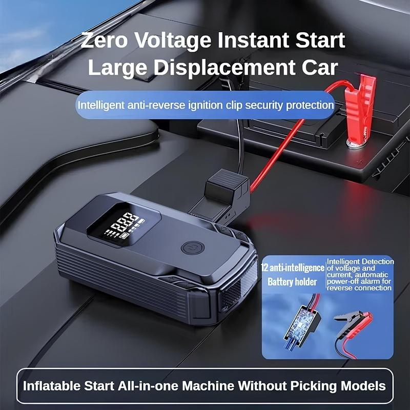 1200A Starthilfe für Autos 150PSI Kompressor 12000mAh Powerbank 12V Starthilfe mit digitalem Reifenfüller start