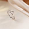 Beautiful Thin Ring Design for Lady Resizable Jewelry 925 Sterling Silver Color Sparking White Zircons Women Party Accessories