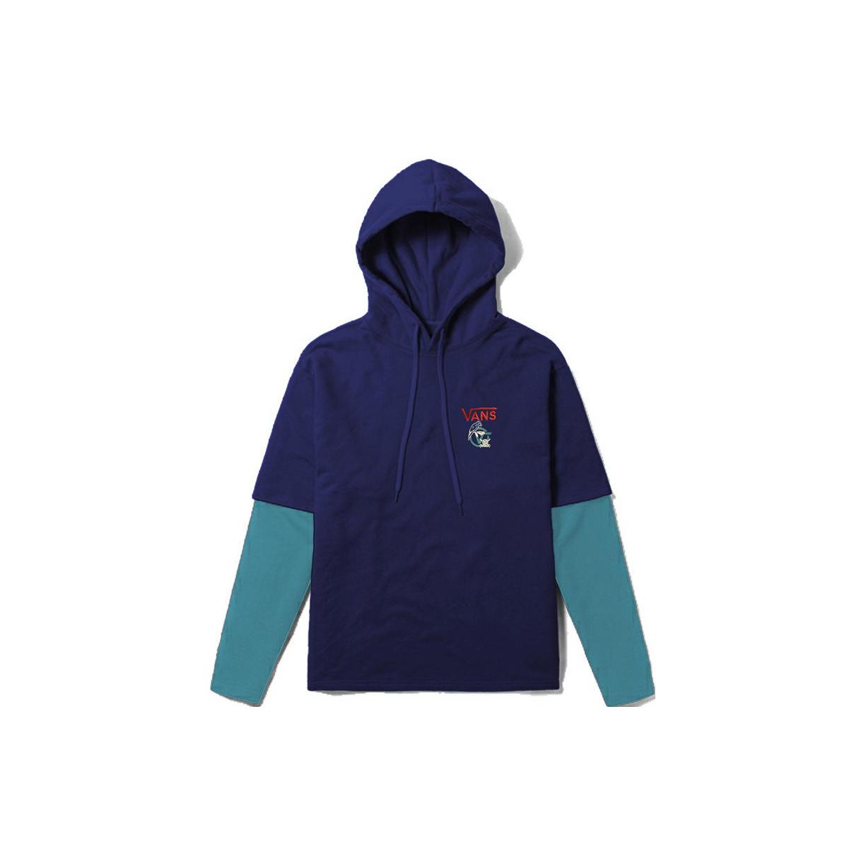 

Vans Logo Printed Color Block Hoodie Unisex hoodies Blue VN0A5F3PLKZ M