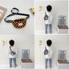 Trendy Modern Cool Boys Chest Bag Stylish Kids Waist Bag Checkered Small Crossbody