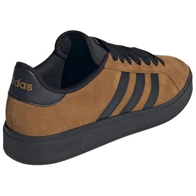 Grand Court Base 00s Leather Low Top Skateboard Shoes Unisex Brown Black KK1404