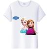 Vintage Disney Cartoon Woman Summer Tees Frozen Elsa Anna Princess Top White Ladies T-Shirts 90S Clothes Plus Size Gothic Blouse