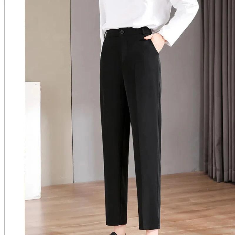 Îmbrăcăminte pentru femei Primăvară Toamnă Culoare Solidă Buton Fermoar Talie Înaltă Buzunare Pantaloni Casual Costume Pantaloni Scurți Formali
