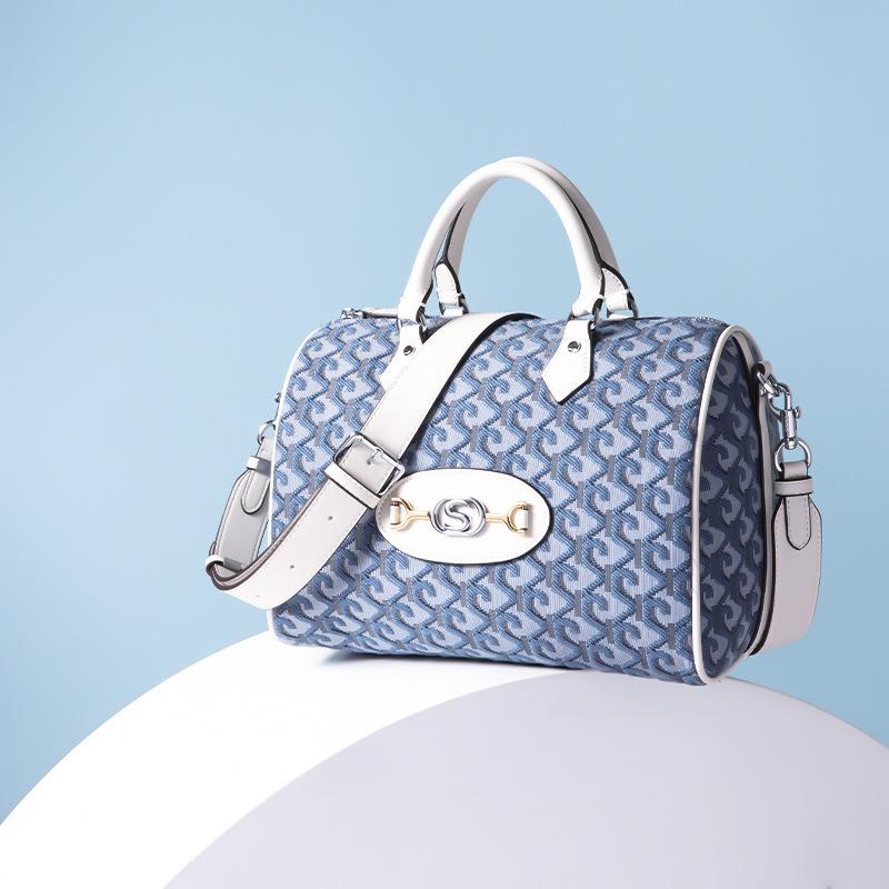 

Old Flower Commuter Tote Elegant Ladies Crossbody Large Bag Flat Large Capacity Bag Cotton and Linen Embroidery length 30X width 18X height 21CM