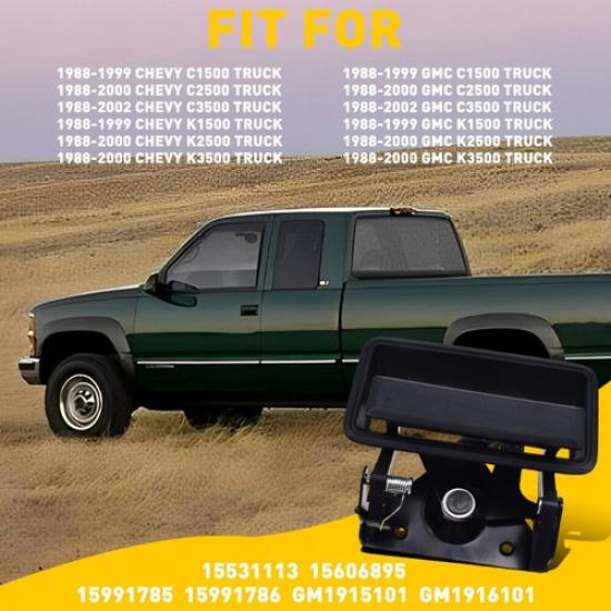 Black Tailgate Tail Gate Handle Bezel for Chevy CK 1500 2500 3500 Pickup Truck