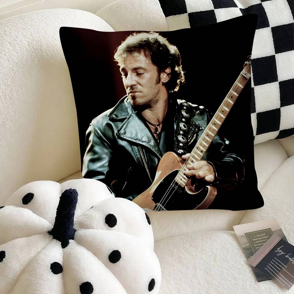 

Nice Bruce Springsteen Pillow Case Fashion Square Pillowcase Bedroom Sofa Room Ins Decoration Leisure 40x40 cm