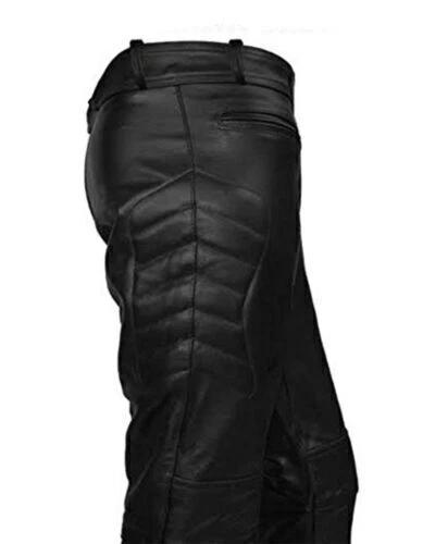 New Stylish Casual Fashionable Black Men's Leather Pants Real Lambskin Leather