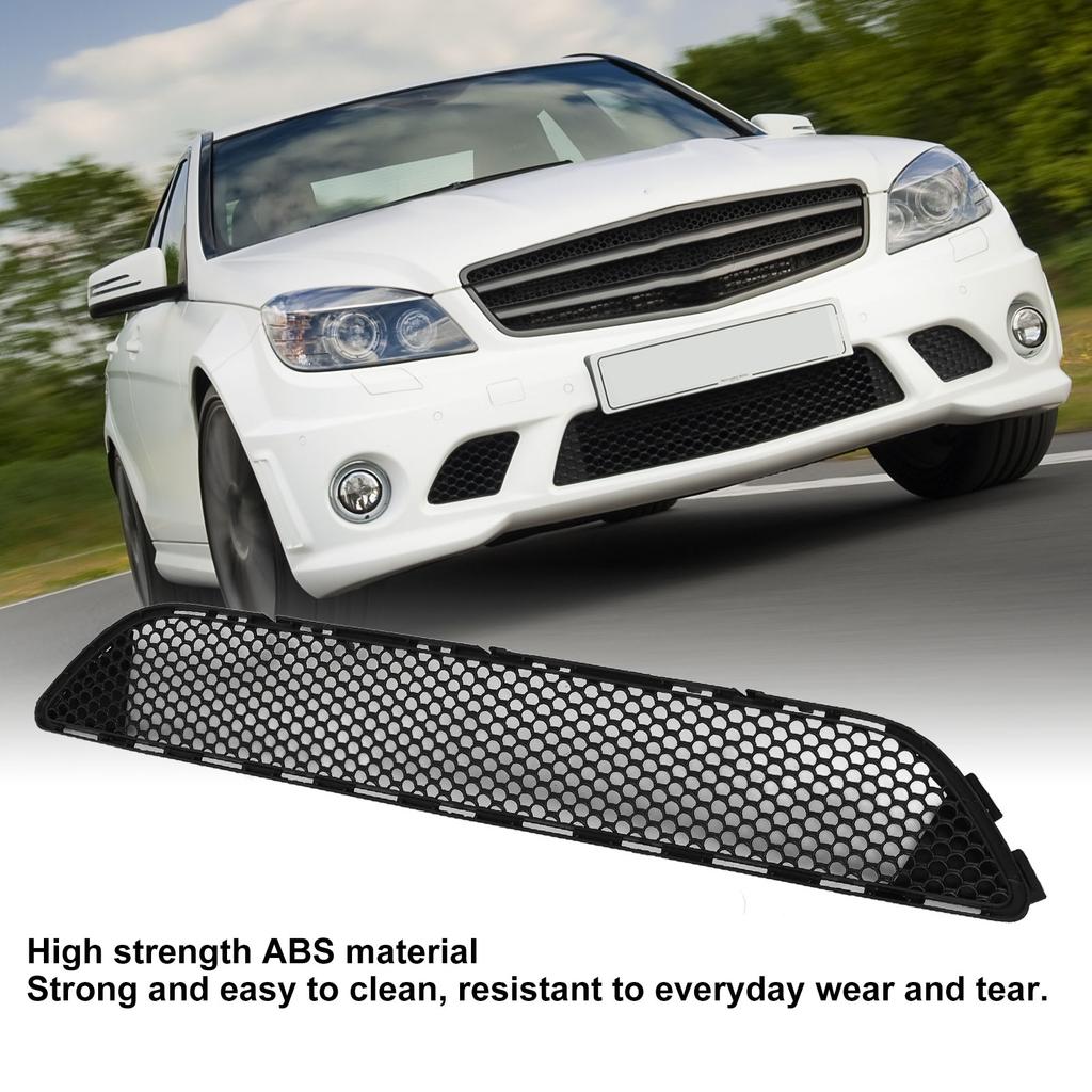 Center Mesh Grill 2048850153 High Hardness Sturdy Front Bumper Lower Grille Protective for C‑Class W204 Amg Line 2008 To 2011