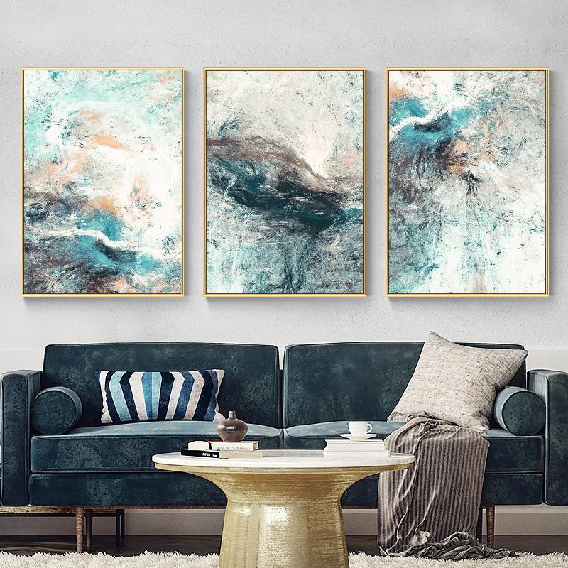 Modern Simplicity Of Abstract Modular Canvas Paintings Pictures Wall Art Canvas For Living Room Decoration No Framed