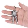 2 STÜCK Outdoor Edelstahl Tragbares Schraubendreher-Set Werkzeug mit Schlüsselring (Silber)