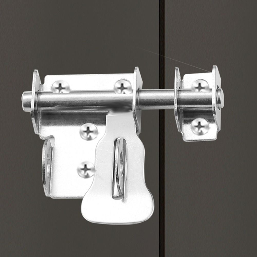 Stainless Steel Door Latch Gate Safety Lock Sliding Mechanism Sliding Bolts Latch Toilet Door Lock Easy Installation Hasp Lock