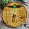 Pc Ancient Egypt  Aliens Wall Art Print  Egyptian Hieroglyphics with UFO  Anubis Design Waterproof RustHome Office