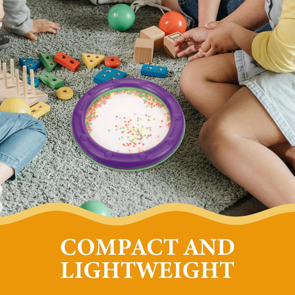 NOLITOY Ocean Drum, Wave Sound Drum, Percussion Instrument for Kids, Educational Toy, Plastic, 25cm, Multicolor