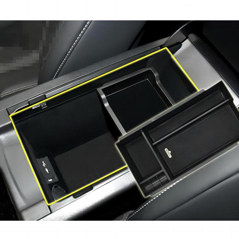 Schwarze Auto-Innenraum-Mittelkonsolen-Armlehnen-Aufbewahrungsfach-Box ABS-Kunststoff Passend für Lexus ES350 ES300H ES250 2013 2014 2015 2016 2017