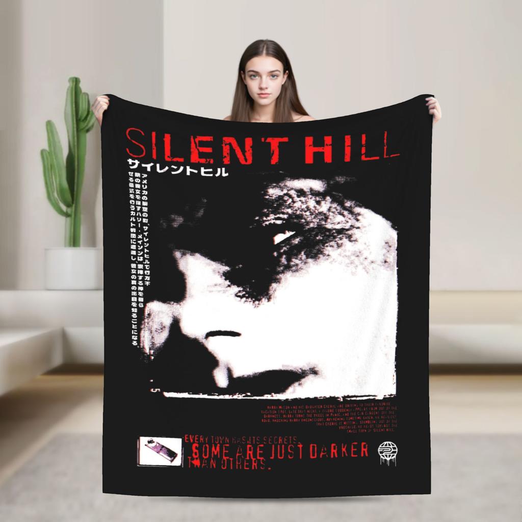 Silent Hill Shattered Memories Blanket Flannel Horror Game Breathable Thin Throw Blankets for Bedding Couch Plush Thin Quilt