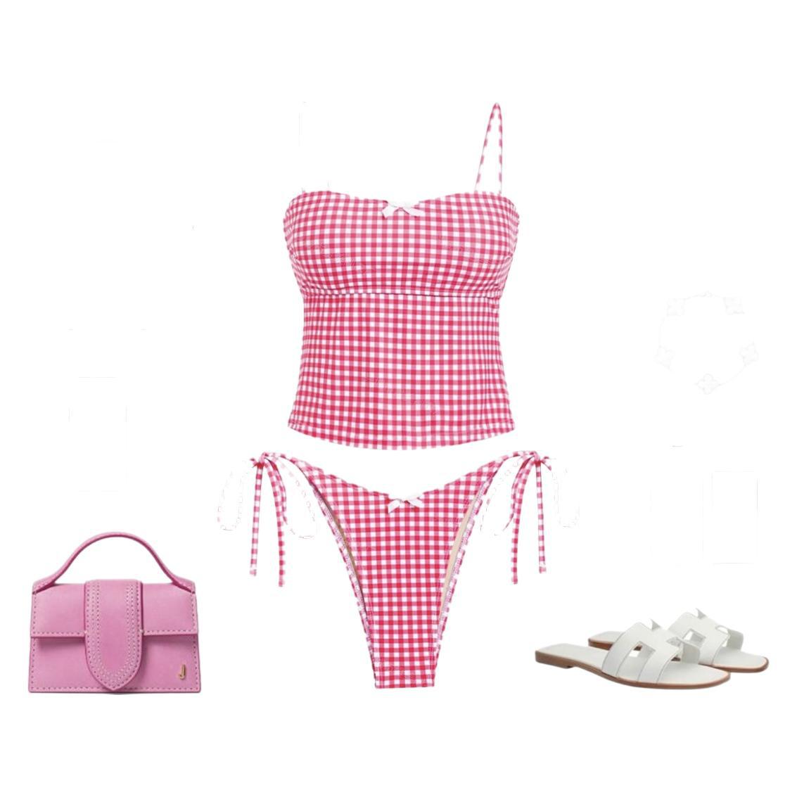 

2025 Современное Евро-американское Сексуальное Бикини для Маленькой Груди: Купальник для отпуска на горячих источниках M