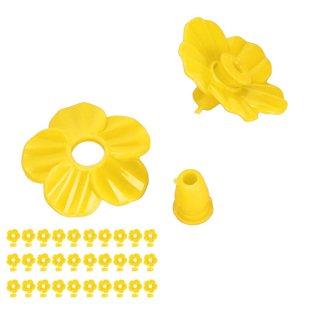 30 Sets Hummingbird Feeder Flowers Multicolor Unique Replaceable Hummingbird Bird Feeder Flower