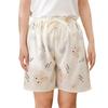 Home pants cartoon beach pants pajama pants cloud cotton shorts loose and thin casual summer can be worn outside the new high waist