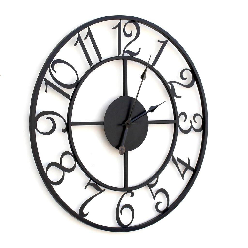 Numeral Designer Modern Wall Watch for Home Décor | Antique Fancy Big Size Modern Wall Watch (M-24 Inch),Black
