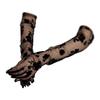 Elegant Thin Black Lace Bridal Evening Gloves with Floral Mesh Design