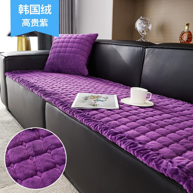 

Winter Plush Sofa Cushion Three-Person Simple Non-Slip Seat Cushion Dirt-Resistant Warm Leather Sofa Seat Cushion 70*150cm