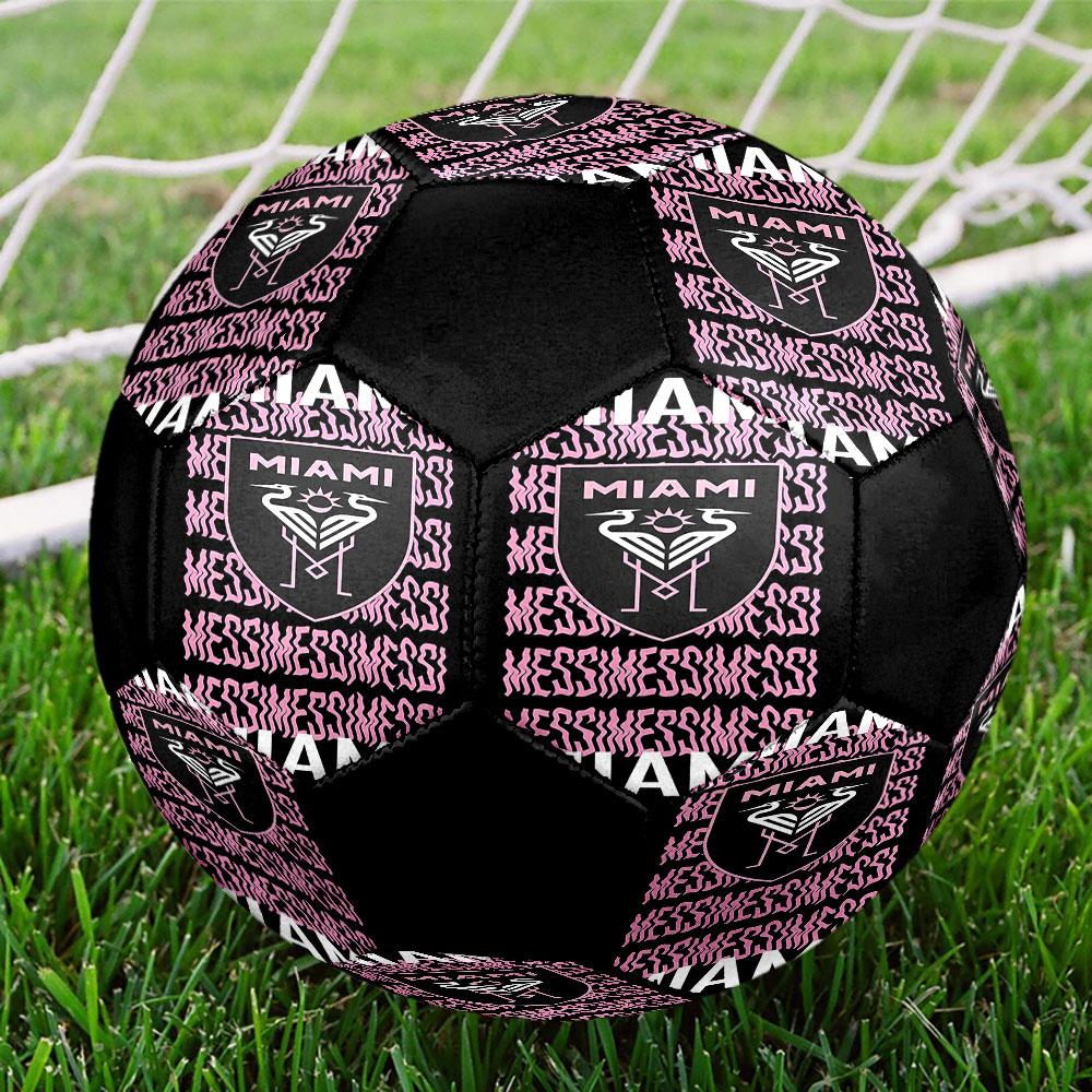 1pc Inter Miami CF Soccer Ball Size 5 Indoor Soccer Ball Fashion Colorful Backyard Game - Great For Sports Fans Gift HE61