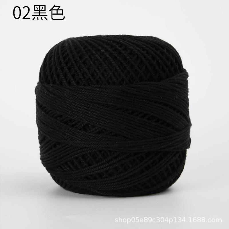 50g/ Roll Pure Cotton Lace Thread DIY Hand-knitted Bag Summer Hat Crochet Flowers Cotton Thread 50 Colors