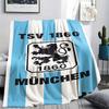 1PC TSV 1860 Munich Patterned Flannel Blanket Suitable For All Seasons for Home Decor Warmth and Comfort Gifts Holiday Present