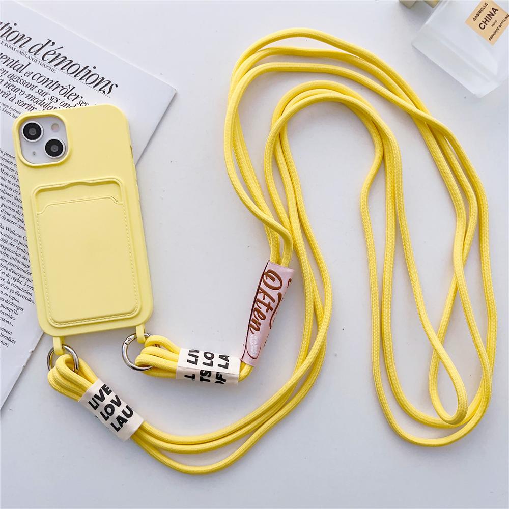 Liquid Silicone Wallet Crossbody Necklace Lanyard Card Holder Case for iPhone 16 15 13 11 12 14 Pro Max X XS 7 8 Plus Soft Cover