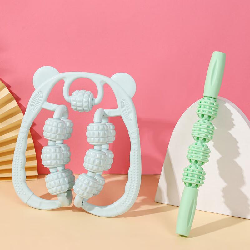 WEZHO Bear Dual Roller Leg & Back Massager Set