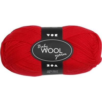 Babywollgarn - Rot - 100% Merino - 172 m - Sehr weich