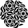 Printtoo Floral Pattern Round Wooden Rubber Stamp Craft Textile DIY Stamps-2
