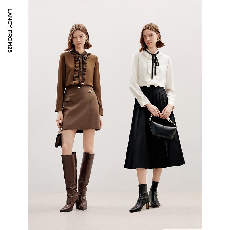 Langzi Palace Style Tweed Blouse