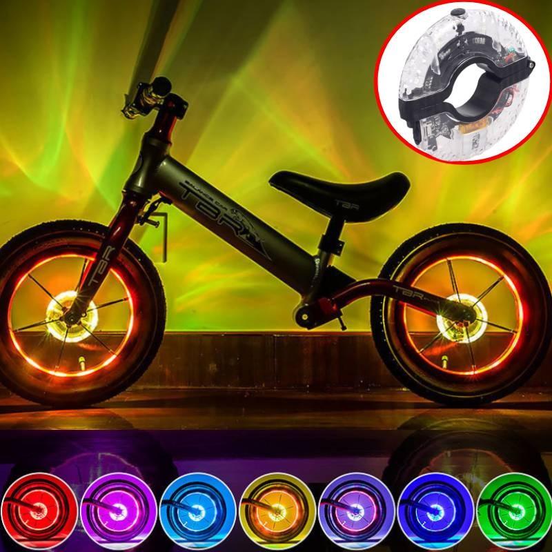 Wheel Bike Hub Lights Kit 7 Colors Usb Rechargeable Safety Waterproof Light