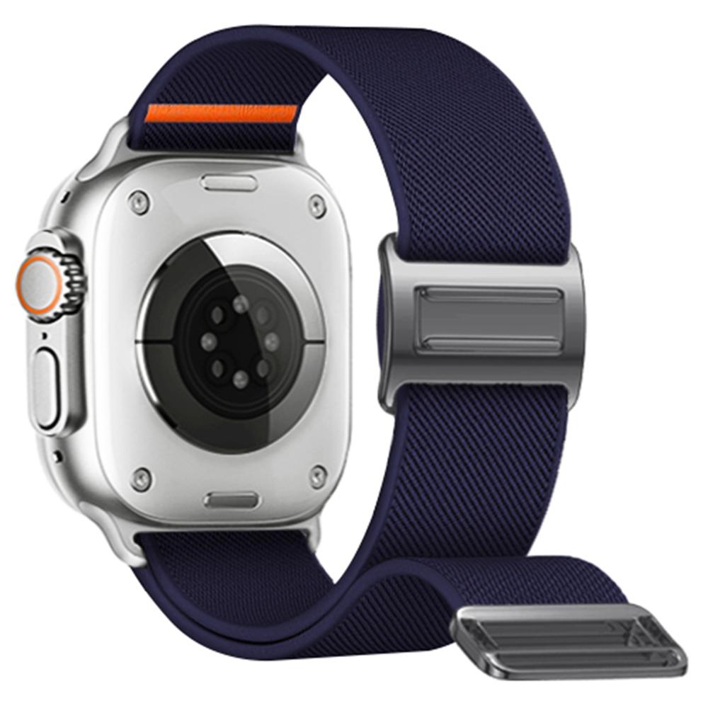 Magnetic Nylon Band for Apple Watch Series 11 10 42mm / 9 8 7 41mm / SE3 SE2 SE 6 5 4 40mm / 3 2 1 38mm Adjustable Elastic Watch Strap