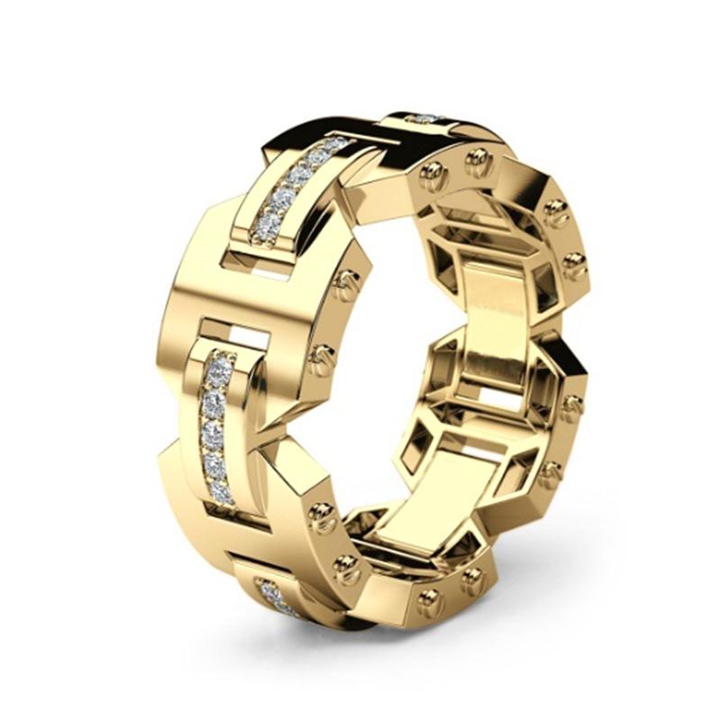 Mei Mary Creative gold-plated diamond ring - fashionable ring for men and women
