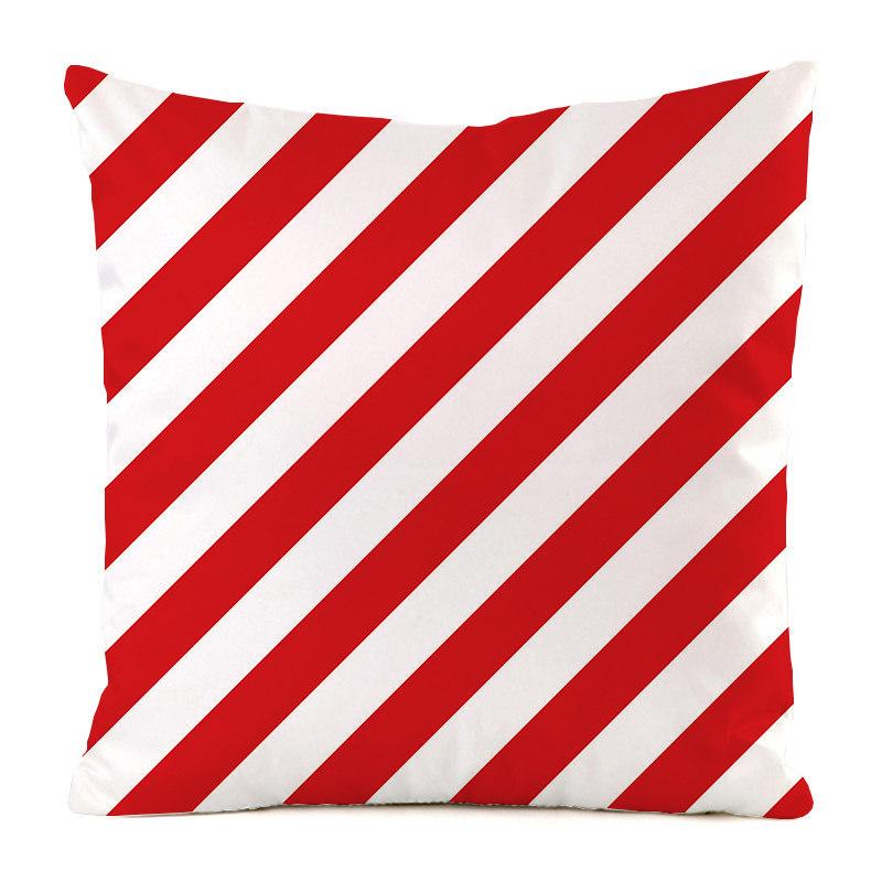 Nordic Striped Patterns Digital Printing Short Plush Pillow Covers Decorative For Car Sofa Office Cushion Cover Home Goods