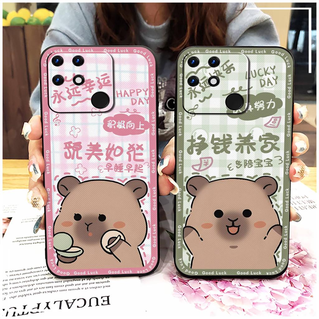 Anti-dust Back Cover Phone Case For OPPO Realme Narzo 50A Cartoon Anti-knock Fashion Design Waterproof Shockproof TPU
