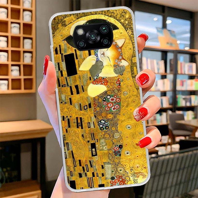 Kiss by Gustav Klimt Desig Cover Phone Case For Xiaomi Poco F7 Ultra X7 X6 X5 Pro M7 Redmi 15C 15 13C 13 12C 12 10C 10 9A 9C 9T