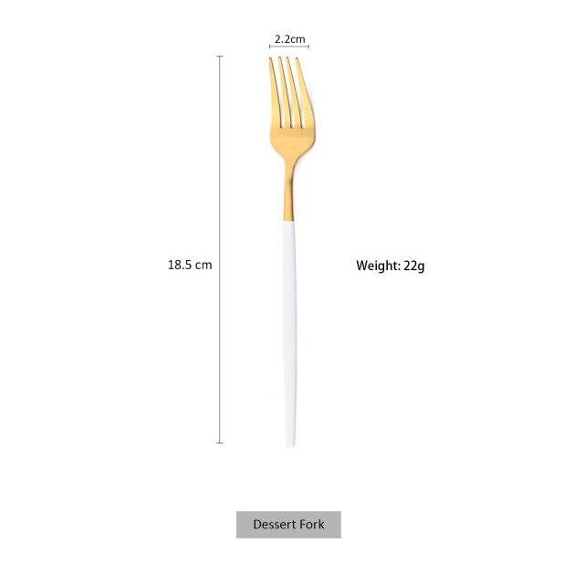 1 Pcs Gold Cutlery Stainless Steel Flatware Golden Knives Fork Spoon Black Cutlery Kitchen Tableware Dinnerware