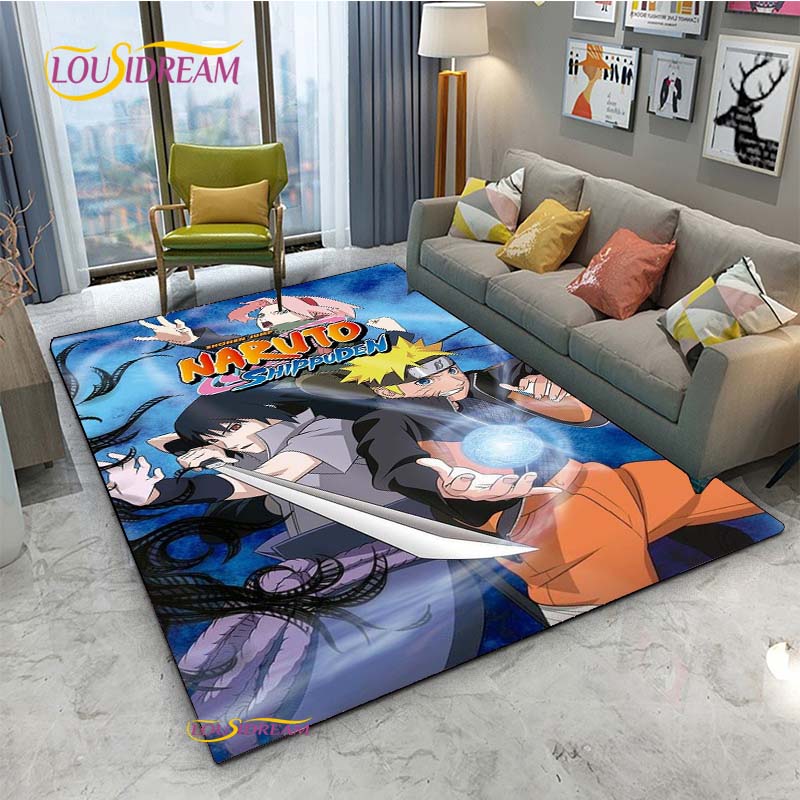 Naruto Cartoon Anime Carpet for Living Room Bedroom Cute Rugs Kitchen Table Door Kids Un-slip Floor Mats Alfombra Birthday gift