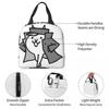 Gato Jotaro Battle Cats Insulated Lunch Bag for Women Children Leakproof Food Boxes Thermal Lunch Box Tote