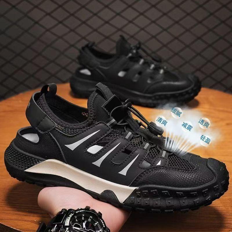 Wading bag head beach shoes breathable men's shoes summer outdoor hollow sports leisure hole shoes