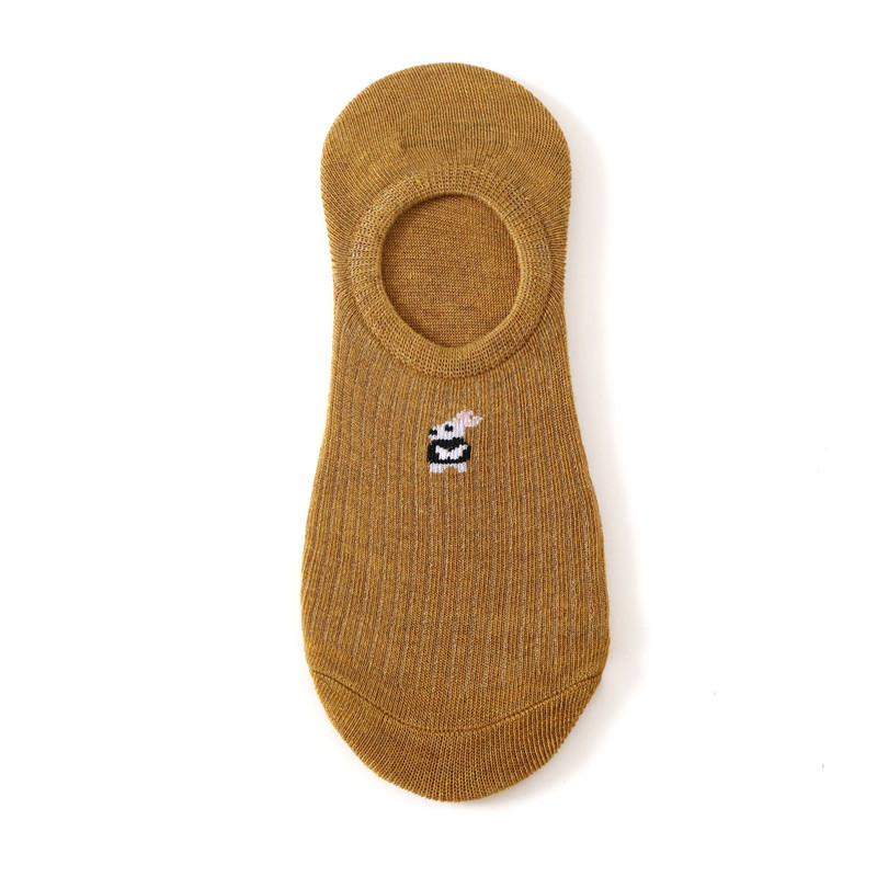 Women Cartoon Animal Pattern Invisible Socks Silicone Anti-slip Socks Boat Socks