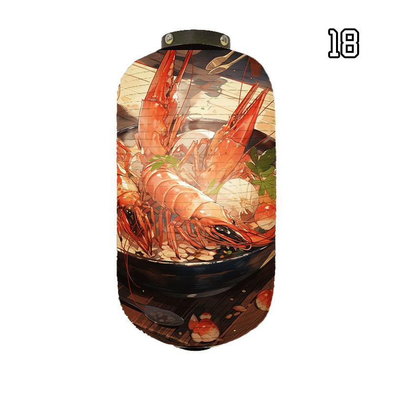 Japanese Style Paper Lantern Beautiful Crab Shrimp Printed Lanterns Sushi Hotpot Izakaya Restaurant Bar Advertising Lantern