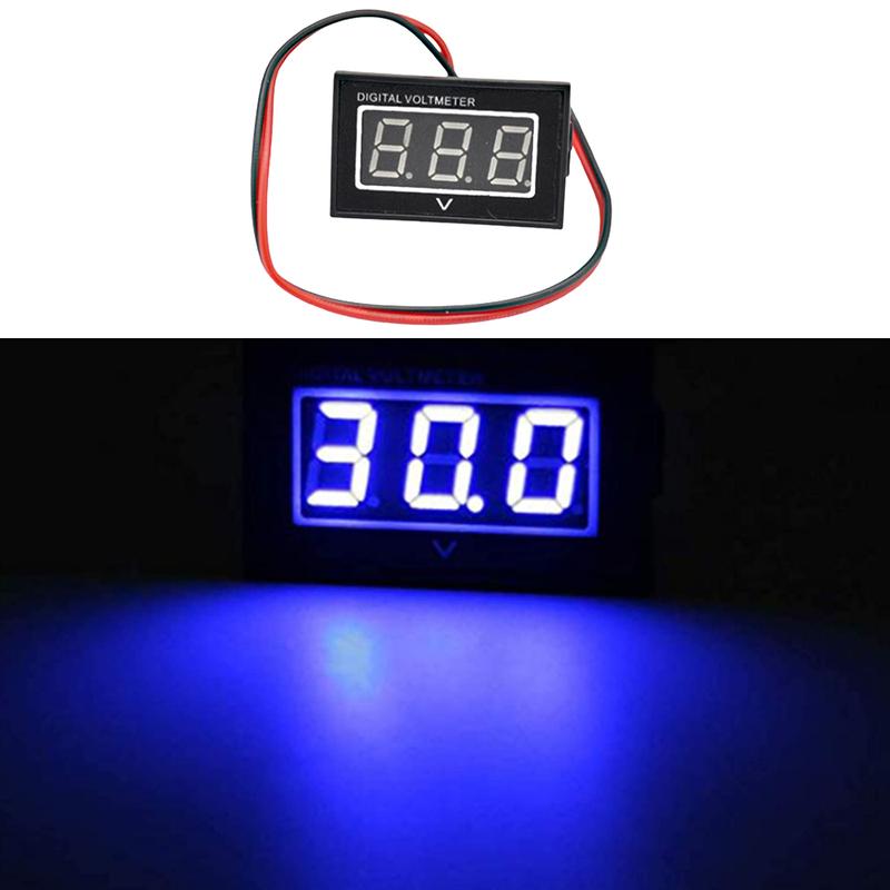 Blue Light LED Display Voltage Volt Meter Car Digital Voltmeter Gauge  Digital Voltmeter Voltage Panel Meter
